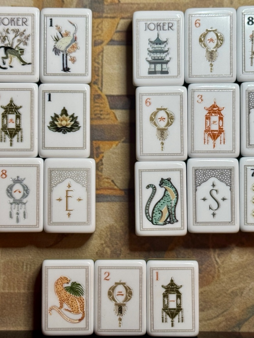 American Mahjong Tiles NEW, 7 day deliver: Featuring White Lotus as Dots.